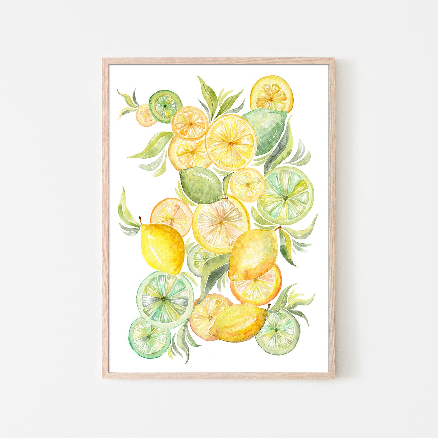 wall-art-print-canvas-poster-framed-Fruit collection - lemon & Limes-6