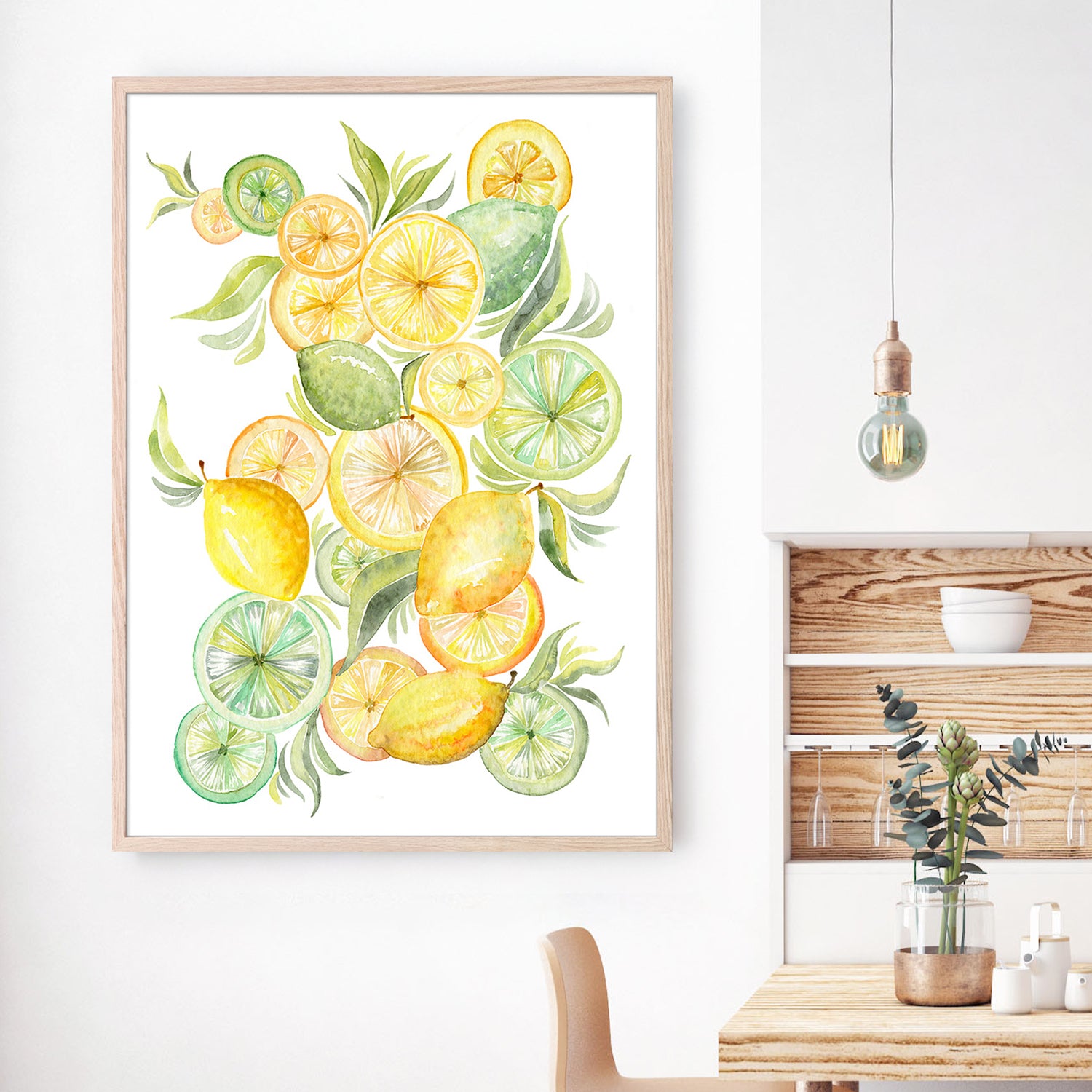 wall-art-print-canvas-poster-framed-Fruit collection - lemon & Limes-7