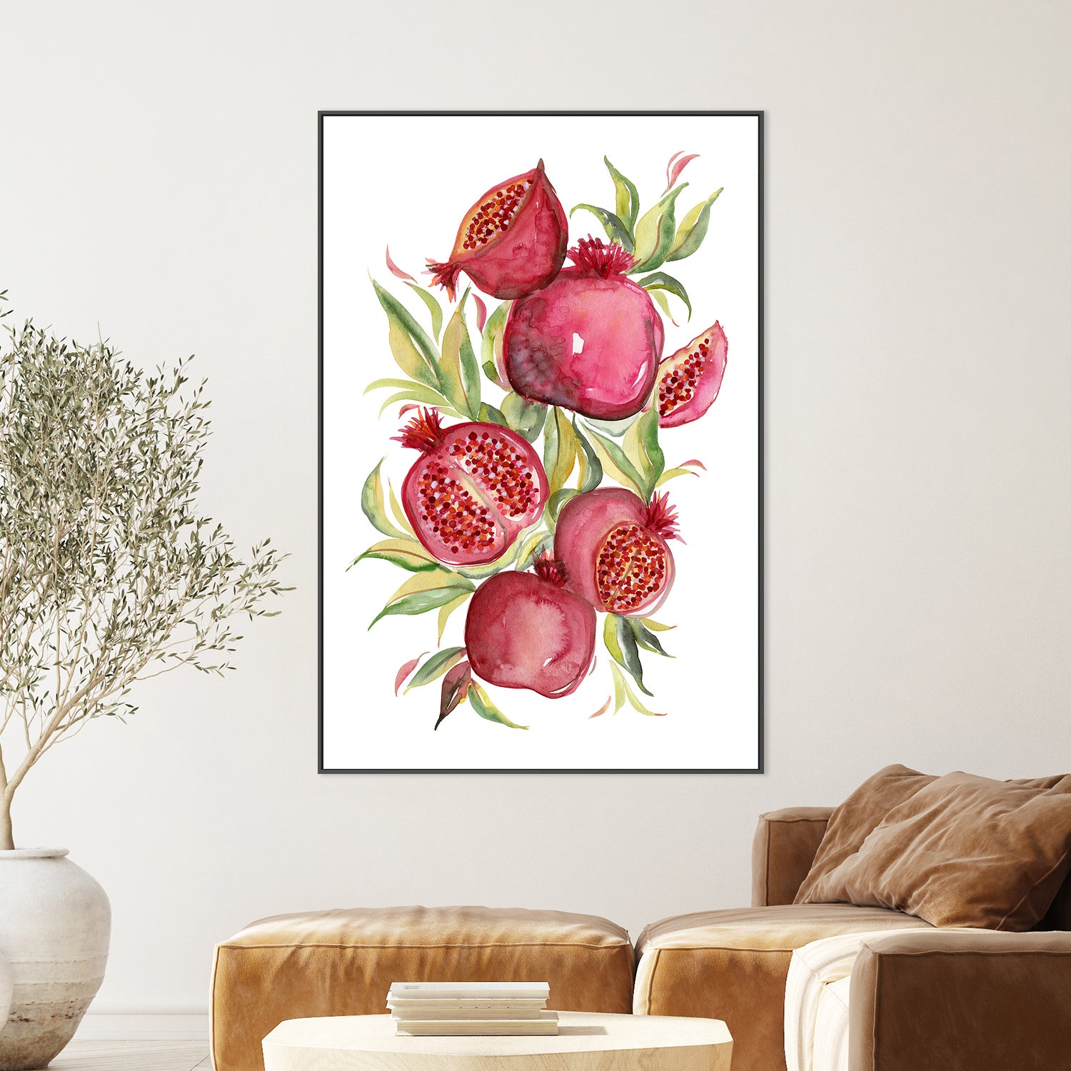 wall-art-print-canvas-poster-framed-Fruit collection - Pomegranate-2