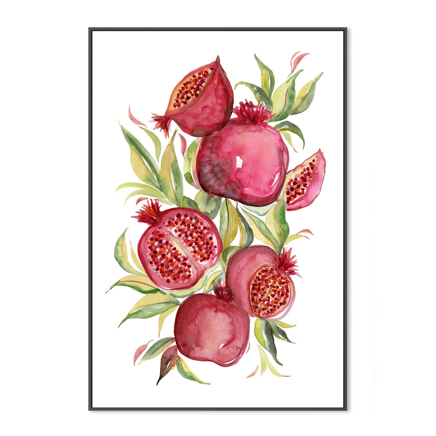 wall-art-print-canvas-poster-framed-Fruit collection - Pomegranate-3