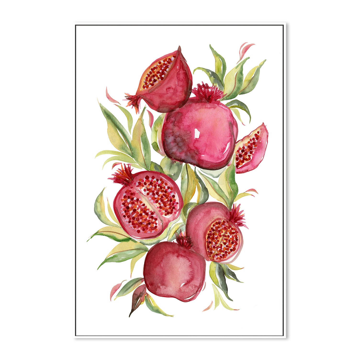wall-art-print-canvas-poster-framed-Fruit collection - Pomegranate-5