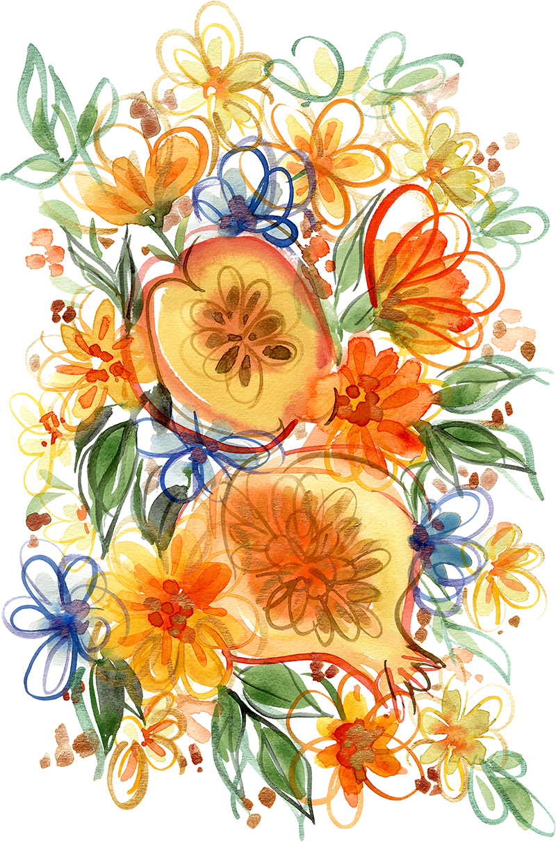 wall-art-print-canvas-poster-framed-Fruit Watercolour , By Jessie Mitchelson-1