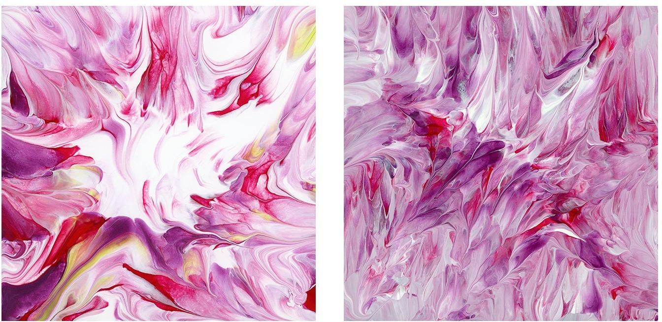wall-art-print-canvas-poster-framed-Fuchsia , Style A & B, Set Of 2, By Cathy Anderson , By Cathy Anderson-1