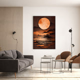 wall-art-print-canvas-poster-framed-Full Amber Moon , By Treechild-GIOIA-WALL-ART