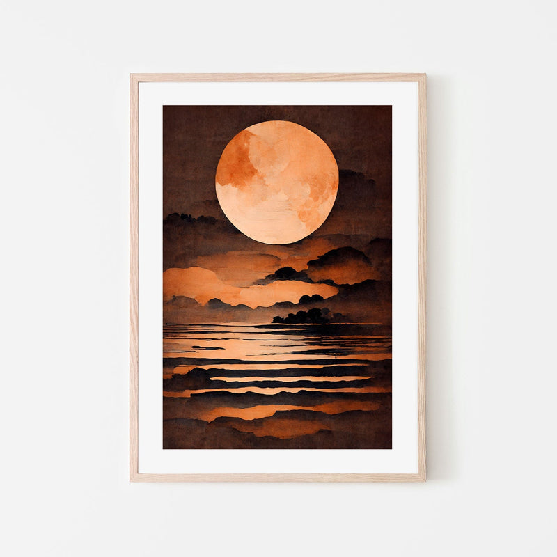 wall-art-print-canvas-poster-framed-Full Amber Moon , By Treechild-GIOIA-WALL-ART