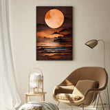 wall-art-print-canvas-poster-framed-Full Amber Moon , By Treechild-GIOIA-WALL-ART