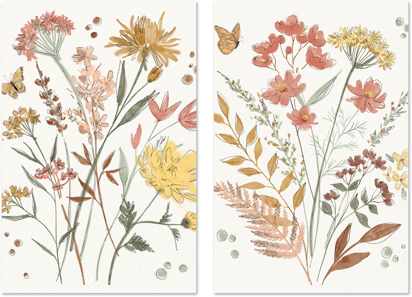 wall-art-print-canvas-poster-framed-Full Bloom, Style A & B, Set Of 2 , By Anne Tavoletti-1