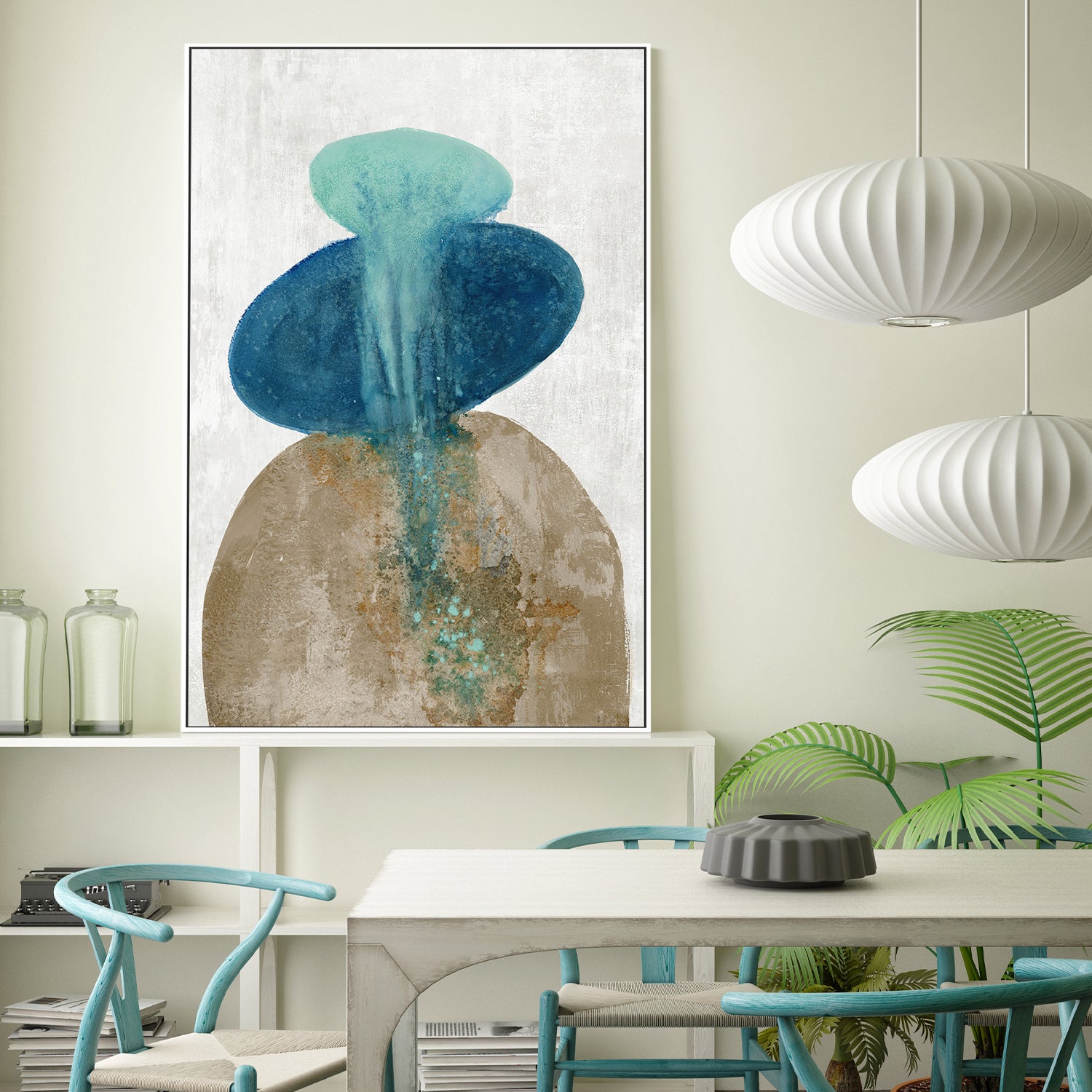 wall-art-print-canvas-poster-framed-Galaxy of Blue , By Maya Woods-7