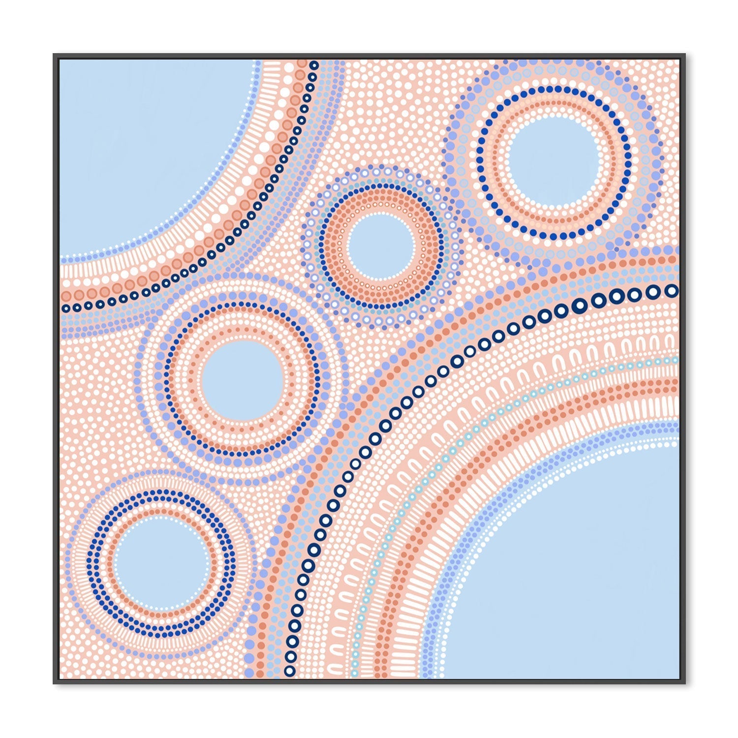 wall-art-print-canvas-poster-framed-Gathering, Style A, Blue-by-Sherri Cummins-Gioia Wall Art