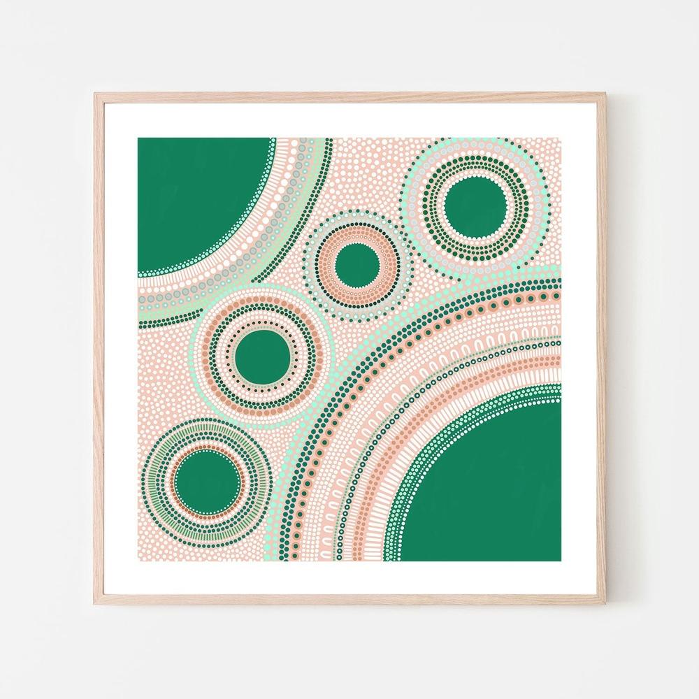 wall-art-print-canvas-poster-framed-Gathering, Style B, Green-by-Sherri Cummins-Gioia Wall Art