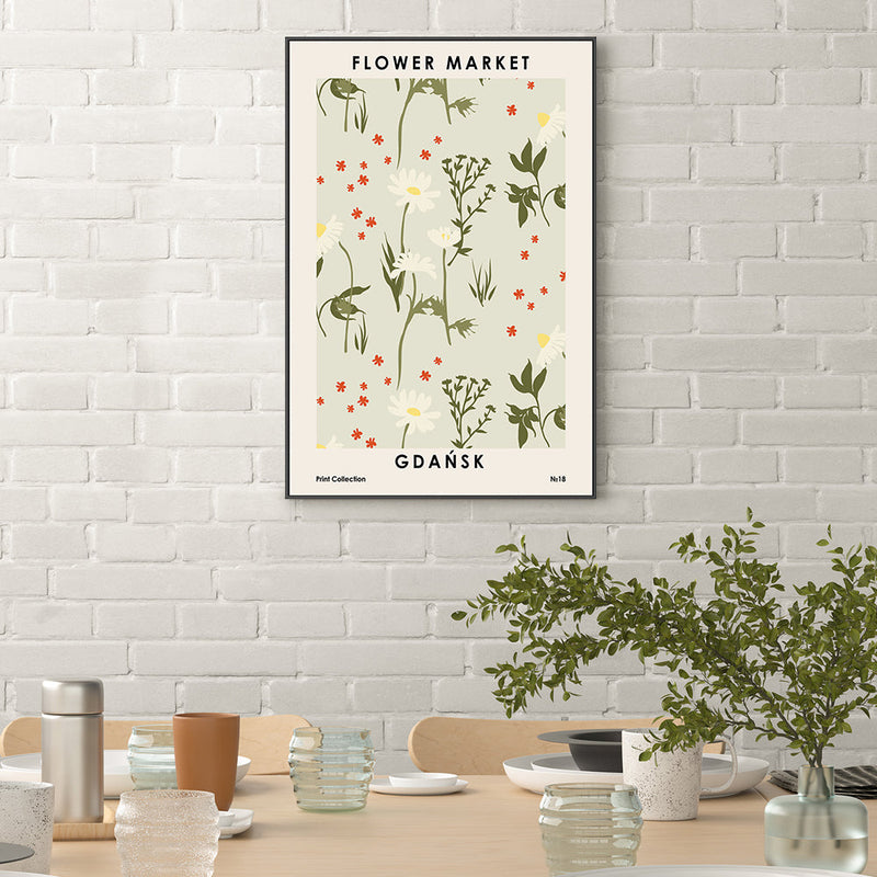 wall-art-print-canvas-poster-framed-Gdańsk Flower Market-GIOIA-WALL-ART
