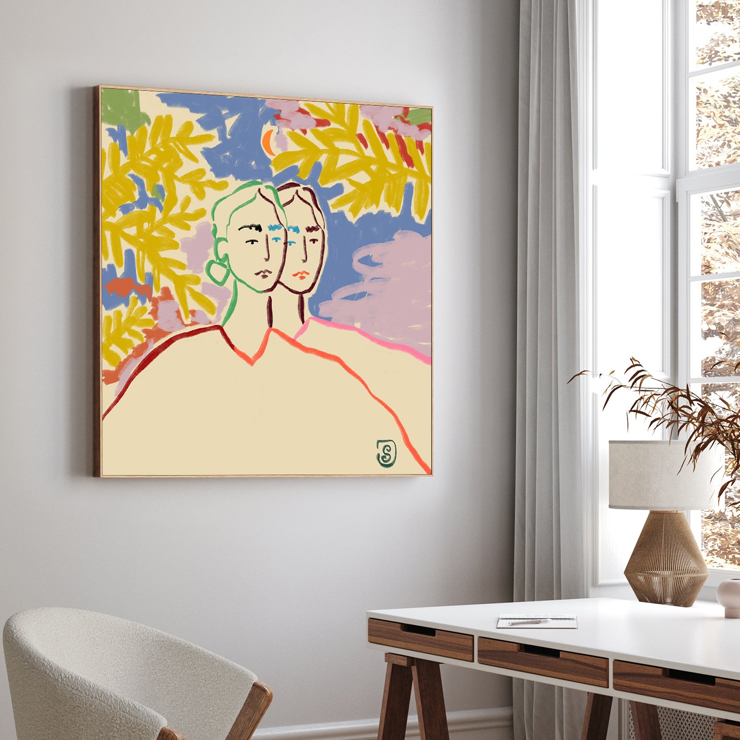Gemini , By Sandra Poliakov,Wall Art Canvas Print, Poster,Range of