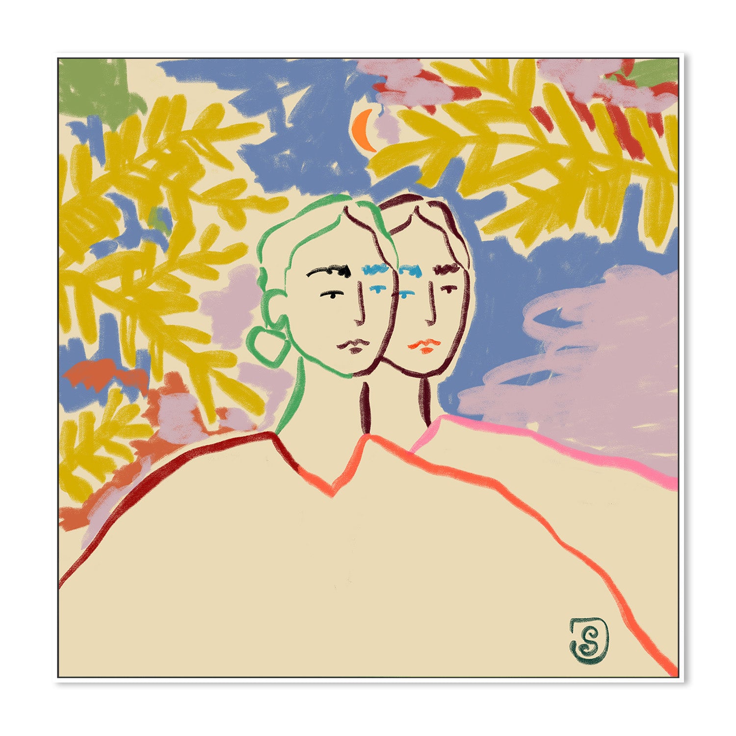 wall-art-print-canvas-poster-framed-Gemini , By Sandra Poliakov-5