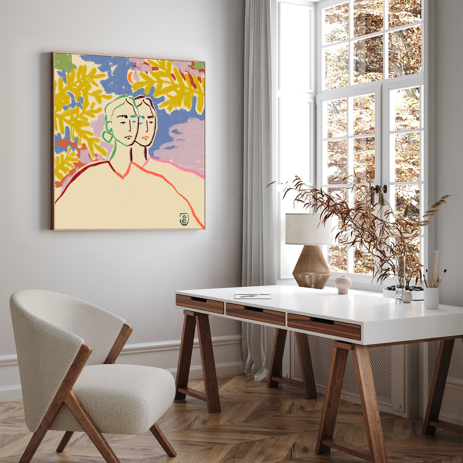 Gemini , By Sandra Poliakov,Wall Art Canvas Print, Poster,Range of