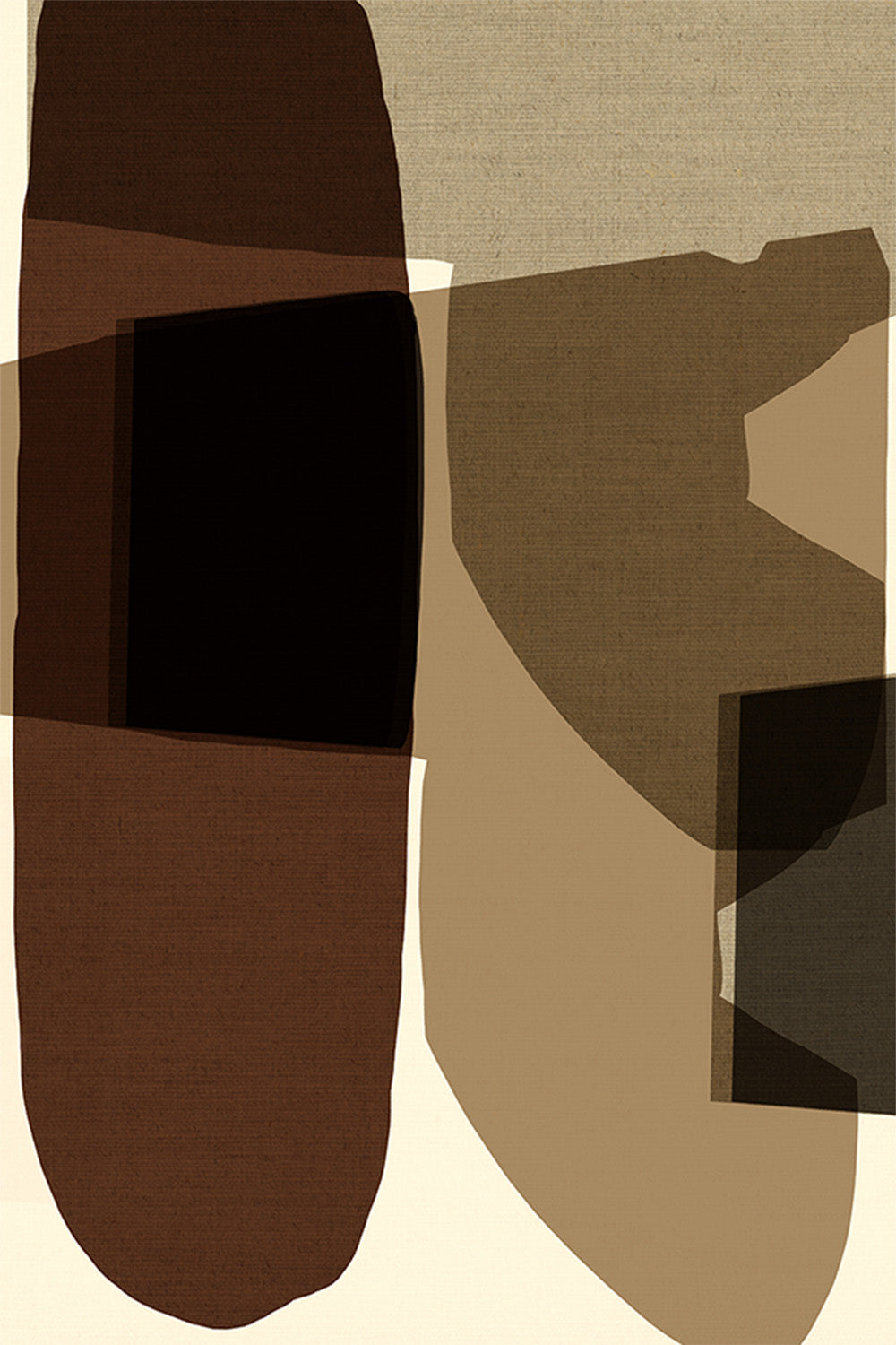 wall-art-print-canvas-poster-framed-Geometric Shapes And Earthy Tones-1