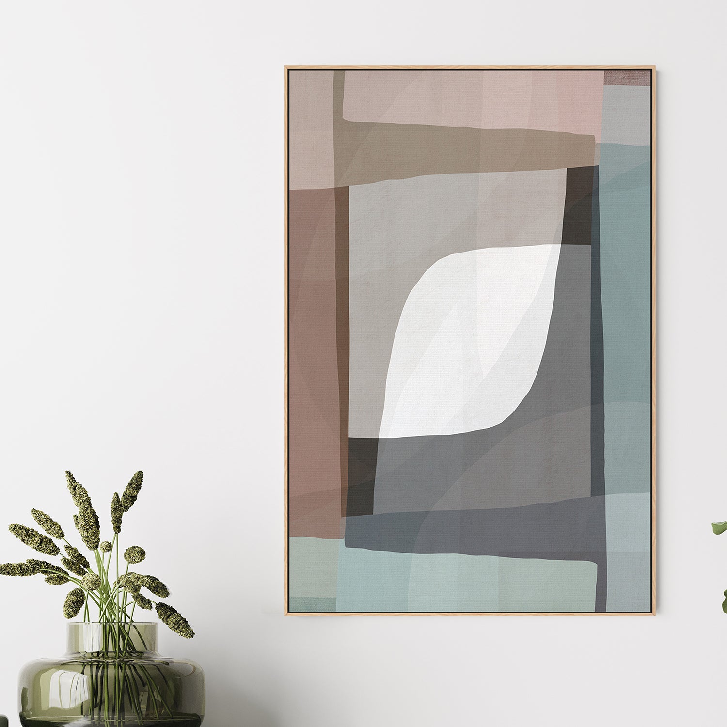 wall-art-print-canvas-poster-framed-Geometric Shapes and Muted Earth Tones-2
