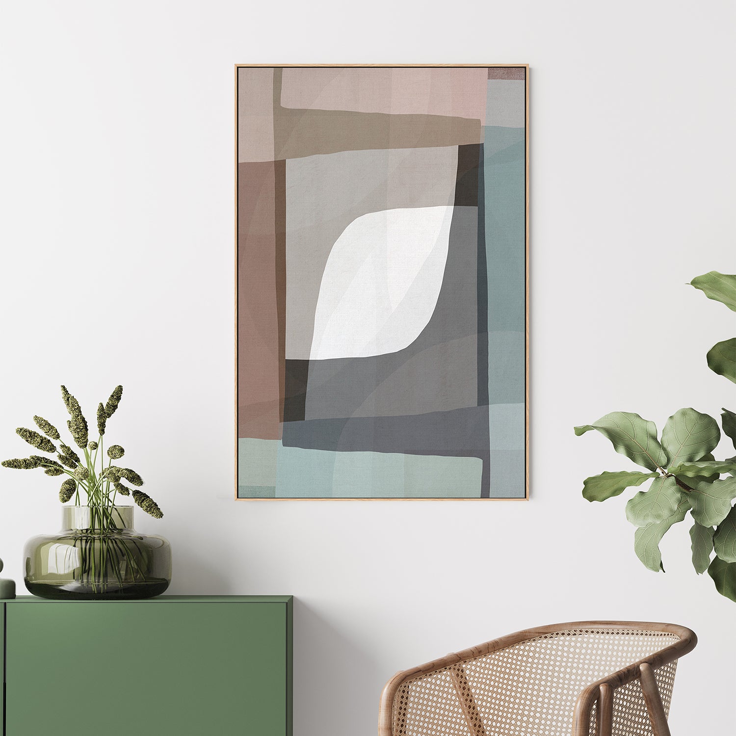 wall-art-print-canvas-poster-framed-Geometric Shapes and Muted Earth Tones-7