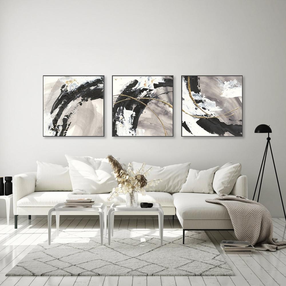 wall-art-print-canvas-poster-framed-Gilded Arcs, Set of 3-by-Chris Paschke-Gioia Wall Art