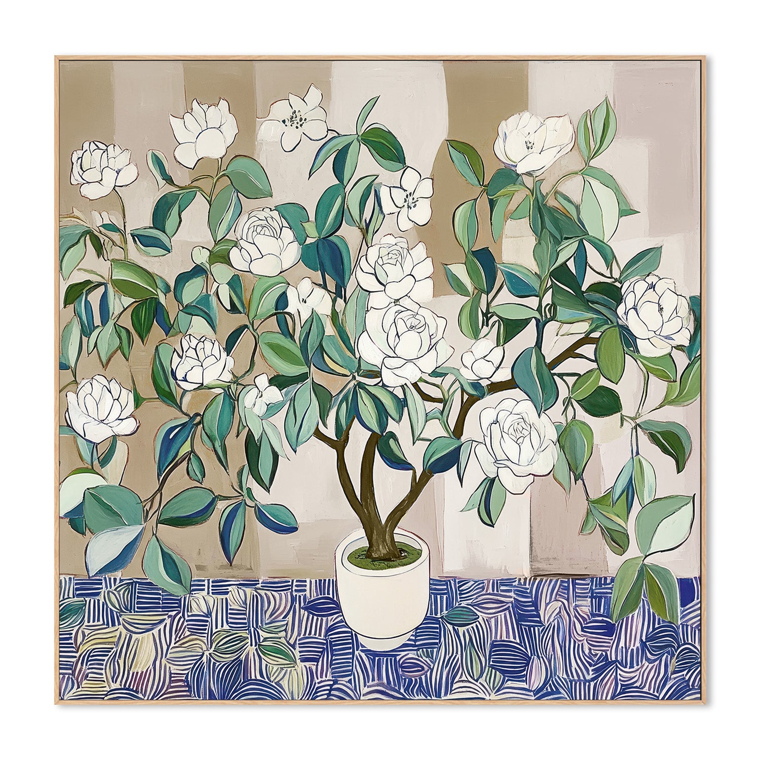wall-art-print-canvas-poster-framed-Gilded Roses, Style B-4