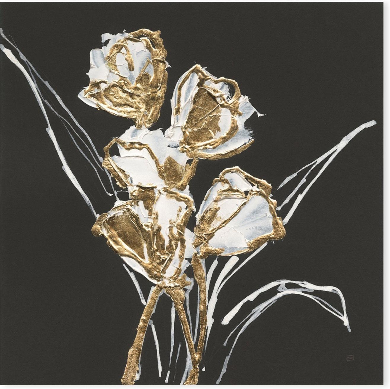 wall-art-print-canvas-poster-framed-Gilded Tulips-by-Chris Paschke-Gioia Wall Art