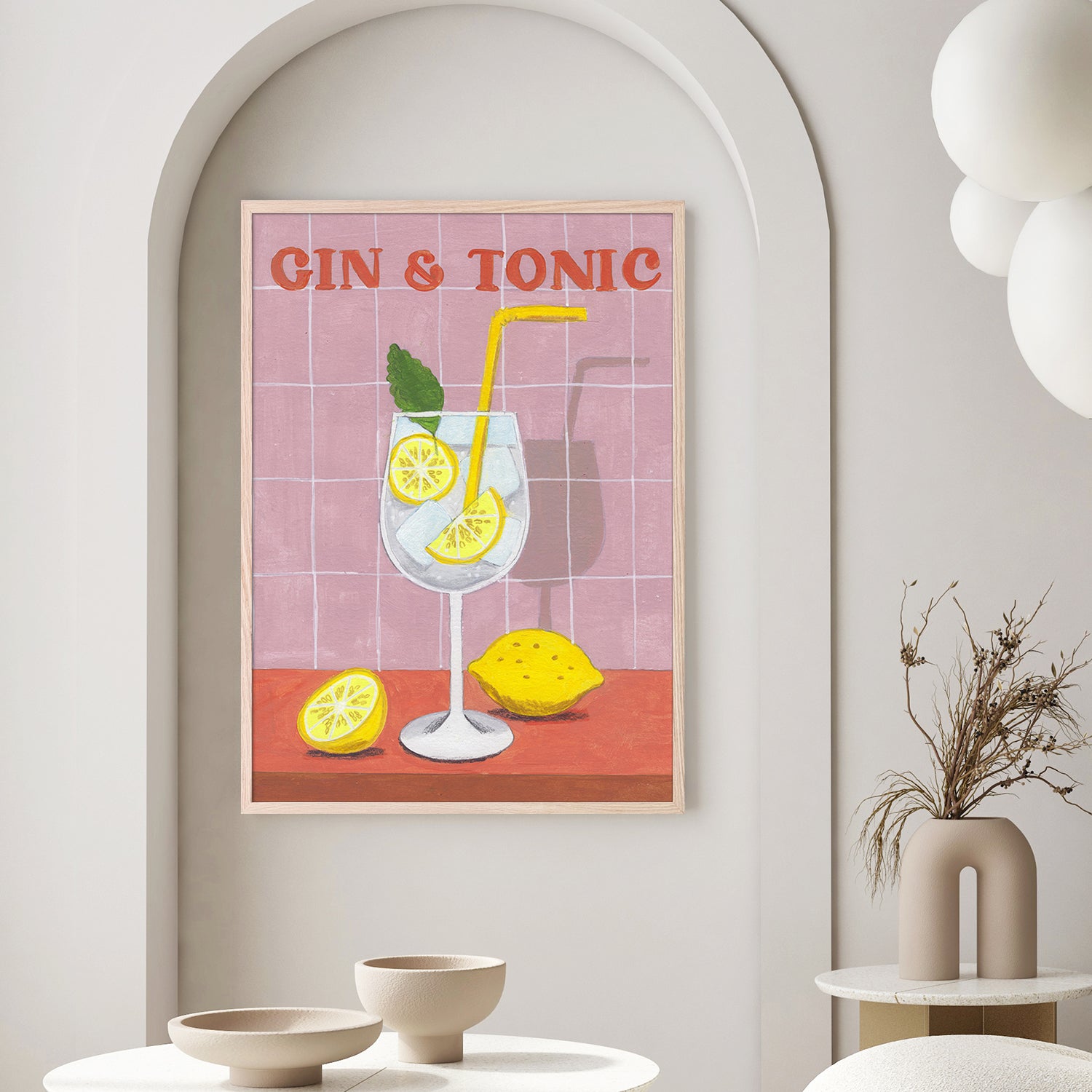 wall-art-print-canvas-poster-framed-Gin and Tonic Cocktail-2