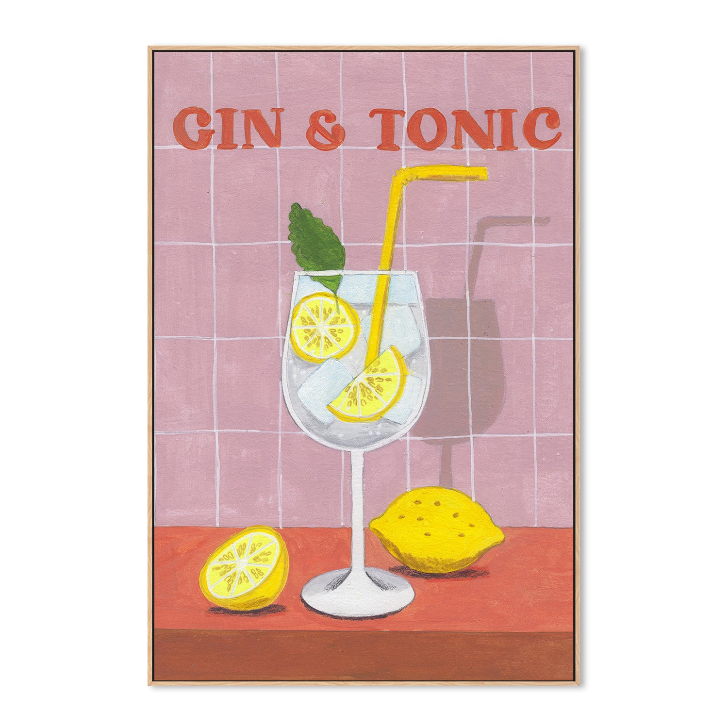 wall-art-print-canvas-poster-framed-Gin and Tonic Cocktail-4