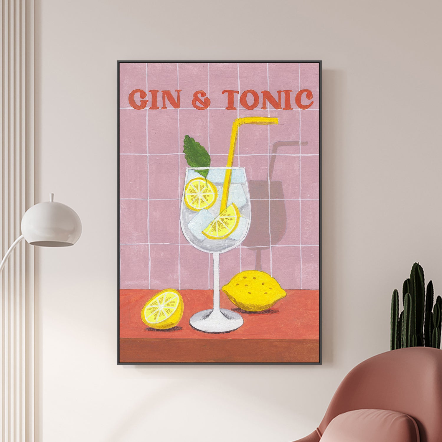 wall-art-print-canvas-poster-framed-Gin and Tonic Cocktail-7