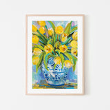 wall-art-print-canvas-poster-framed-Ginger Jar Tulips-by-Jeanette Vertentes-Gioia Wall Art