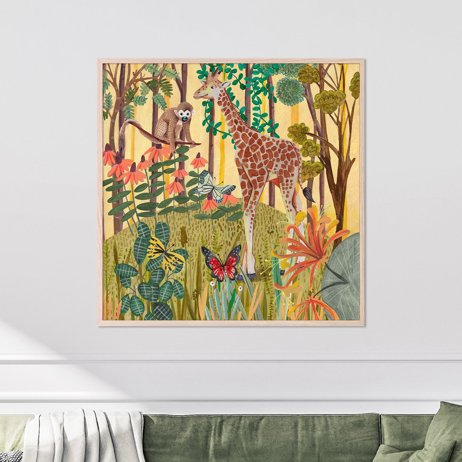 wall-art-print-canvas-poster-framed-Giraffe in nature-2