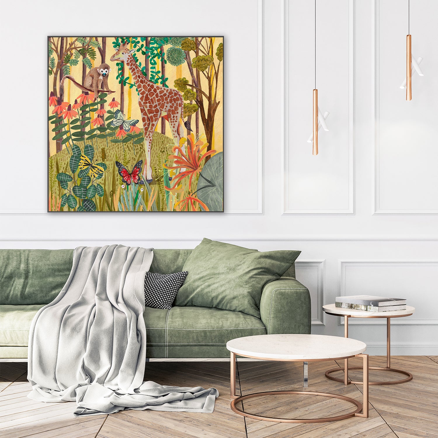 wall-art-print-canvas-poster-framed-Giraffe in nature-8