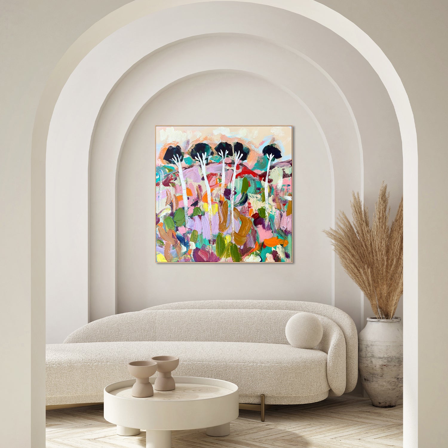 wall-art-print-canvas-poster-framed-Giraffe Trees-9