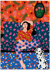 wall-art-print-canvas-poster-framed-Girl In the Sofa , By Rafaela Mascaro-1
