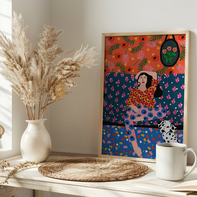 wall-art-print-canvas-poster-framed-Girl In the Sofa , By Rafaela Mascaro-2
