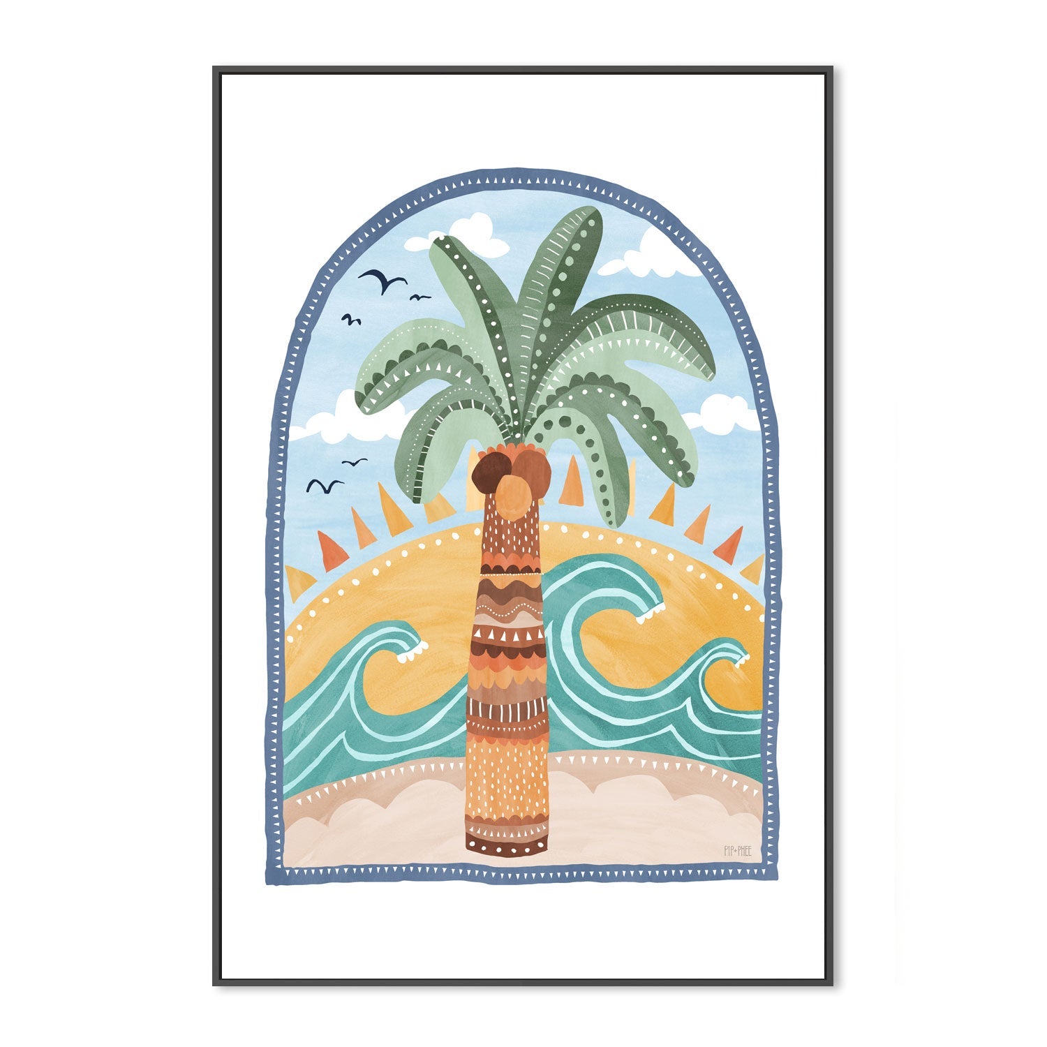 wall-art-print-canvas-poster-framed-Going Coconuts Palm Tree , By Pip and Phee-3