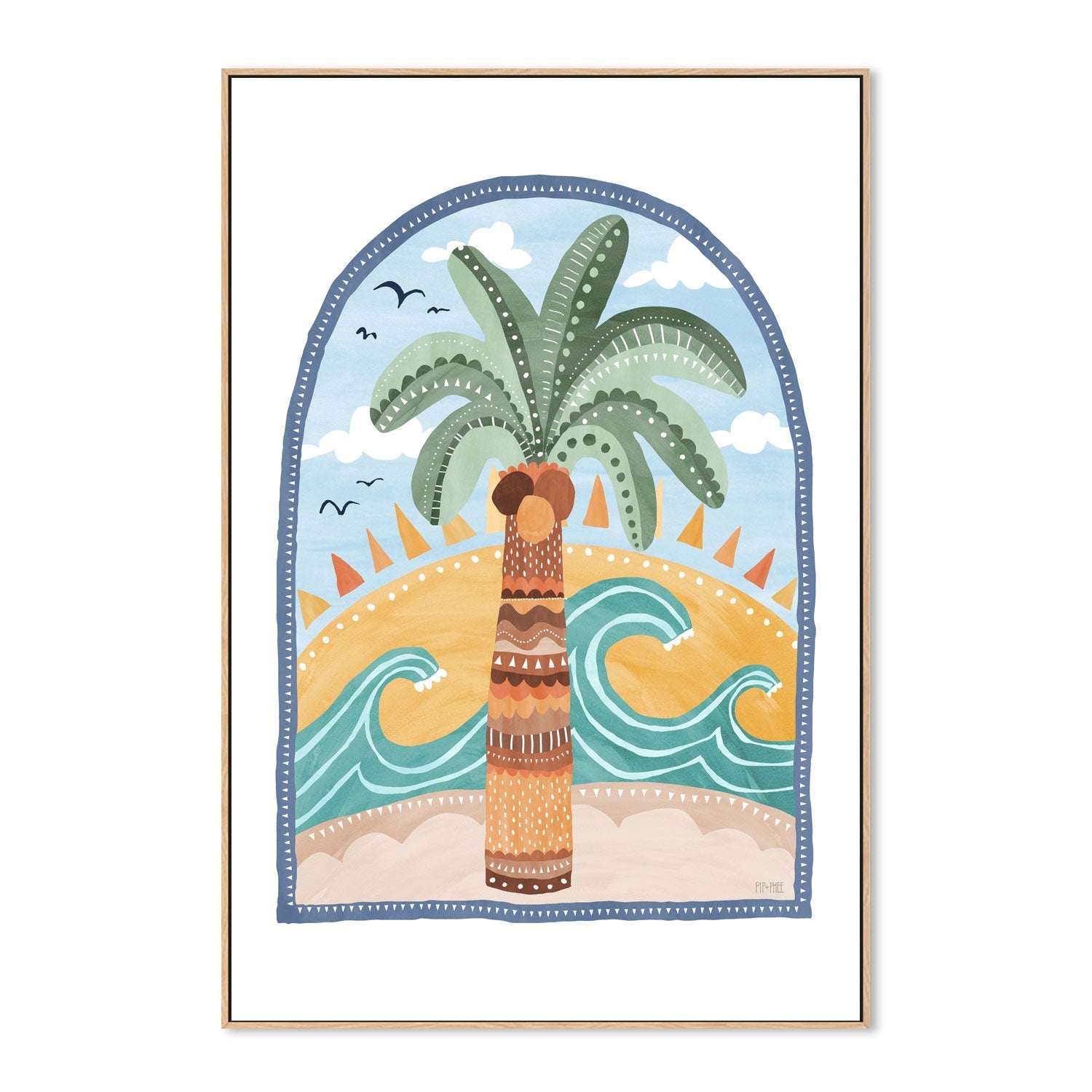 wall-art-print-canvas-poster-framed-Going Coconuts Palm Tree , By Pip and Phee-4