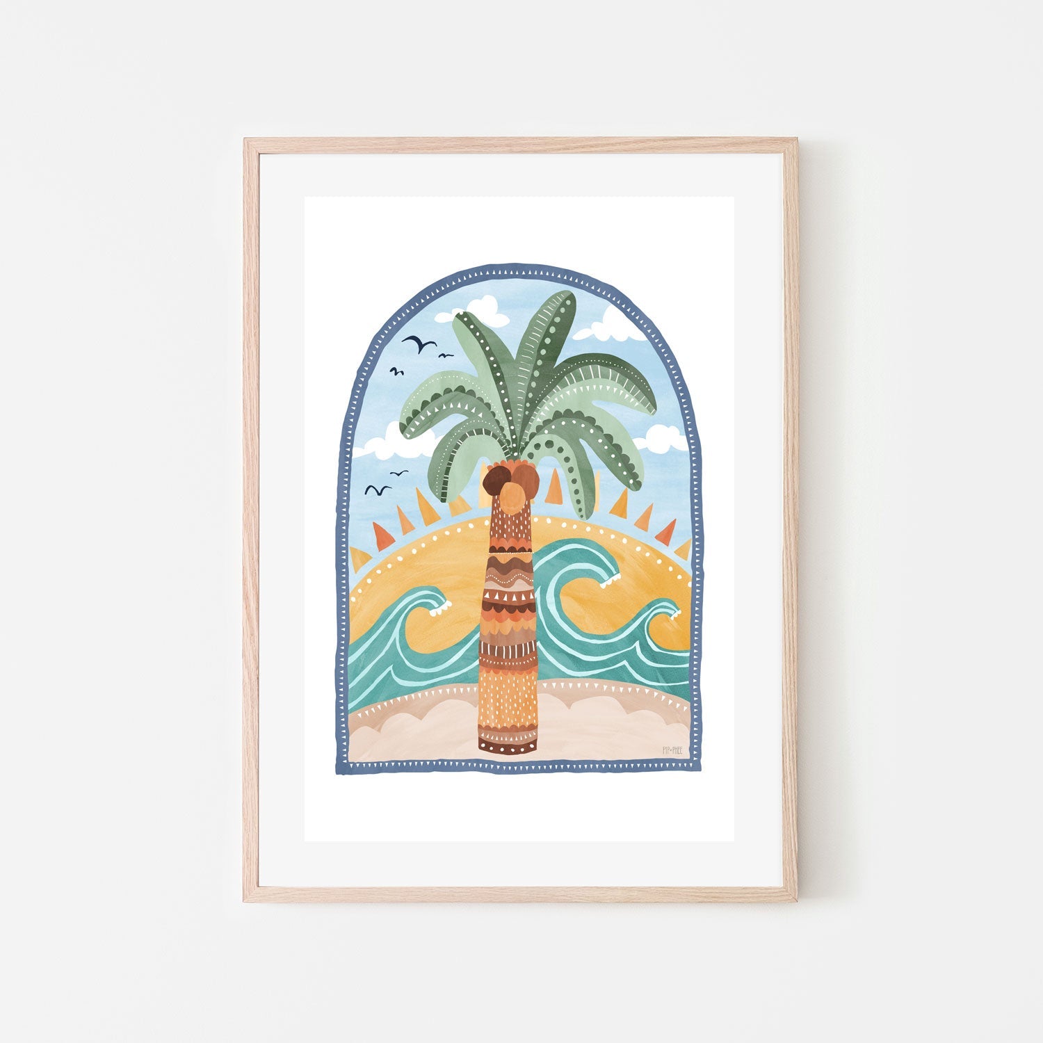 wall-art-print-canvas-poster-framed-Going Coconuts Palm Tree , By Pip and Phee-6