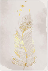 wall-art-print-canvas-poster-framed-Gold Feather, Style B-GIOIA-WALL-ART