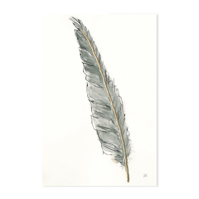 wall-art-print-canvas-poster-framed-Gold Feathers, Style A & B, Set Of 2 , By Lisa Audit-GIOIA-WALL-ART