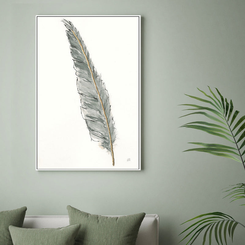 wall-art-print-canvas-poster-framed-Gold Feathers, Style B , By Lisa Audit-GIOIA-WALL-ART