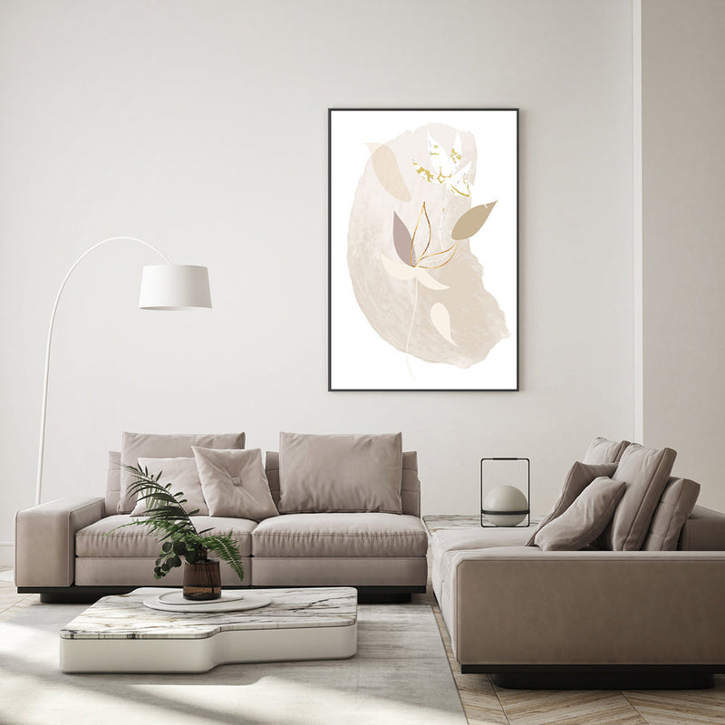 wall-art-print-canvas-poster-framed-Gold Leaf, Style D-GIOIA-WALL-ART