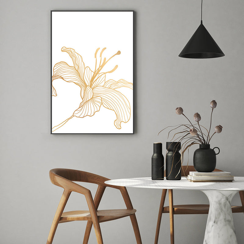 wall-art-print-canvas-poster-framed-Gold Lily, Style C-GIOIA-WALL-ART