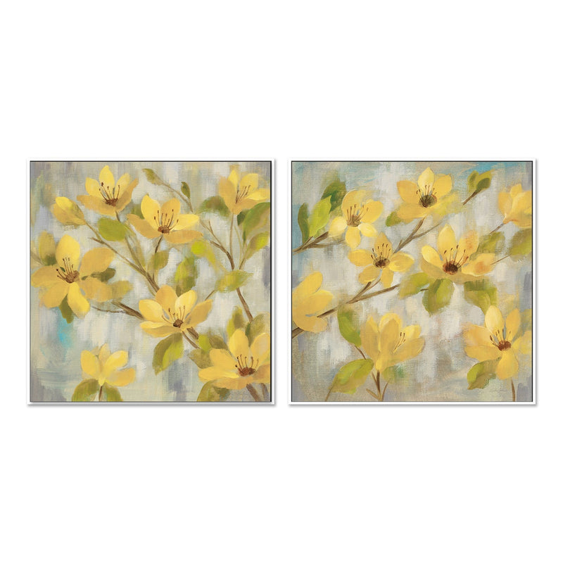 wall-art-print-canvas-poster-framed-Golden Bloom, Set Of 2-by-Silvia Vassileva-Gioia Wall Art