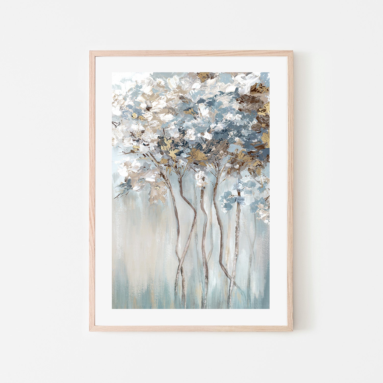 wall-art-print-canvas-poster-framed-Golden Blue Forest-6