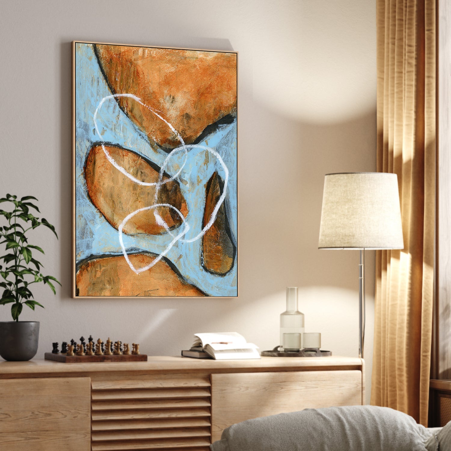 wall-art-print-canvas-poster-framed-Golden Circles , By Aubrey-2