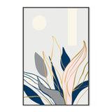 wall-art-print-canvas-poster-framed-Golden Navy Plants, Style A-GIOIA-WALL-ART