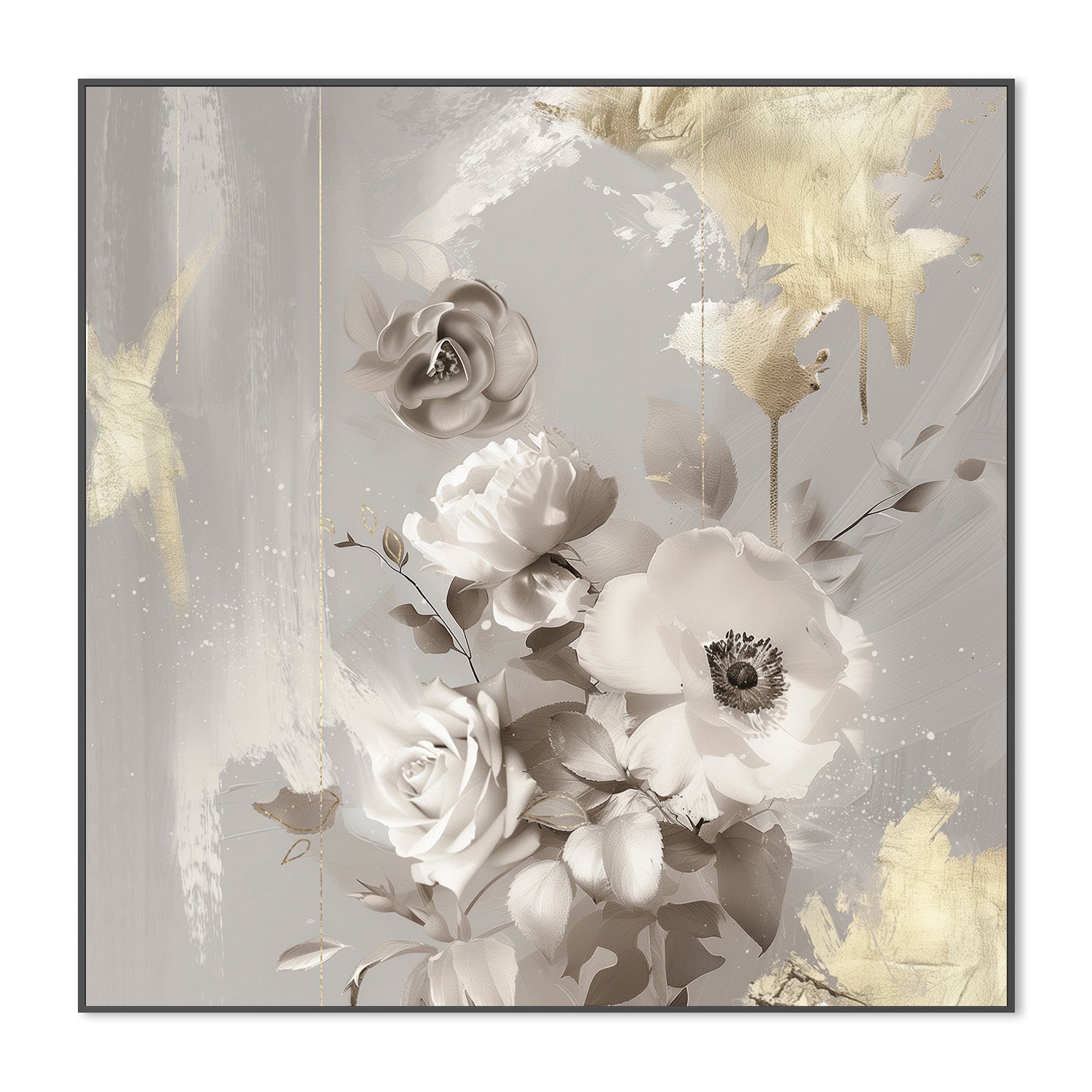 wall-art-print-canvas-poster-framed-Goldleaf Bloom, Style A , By Bella Eve-3