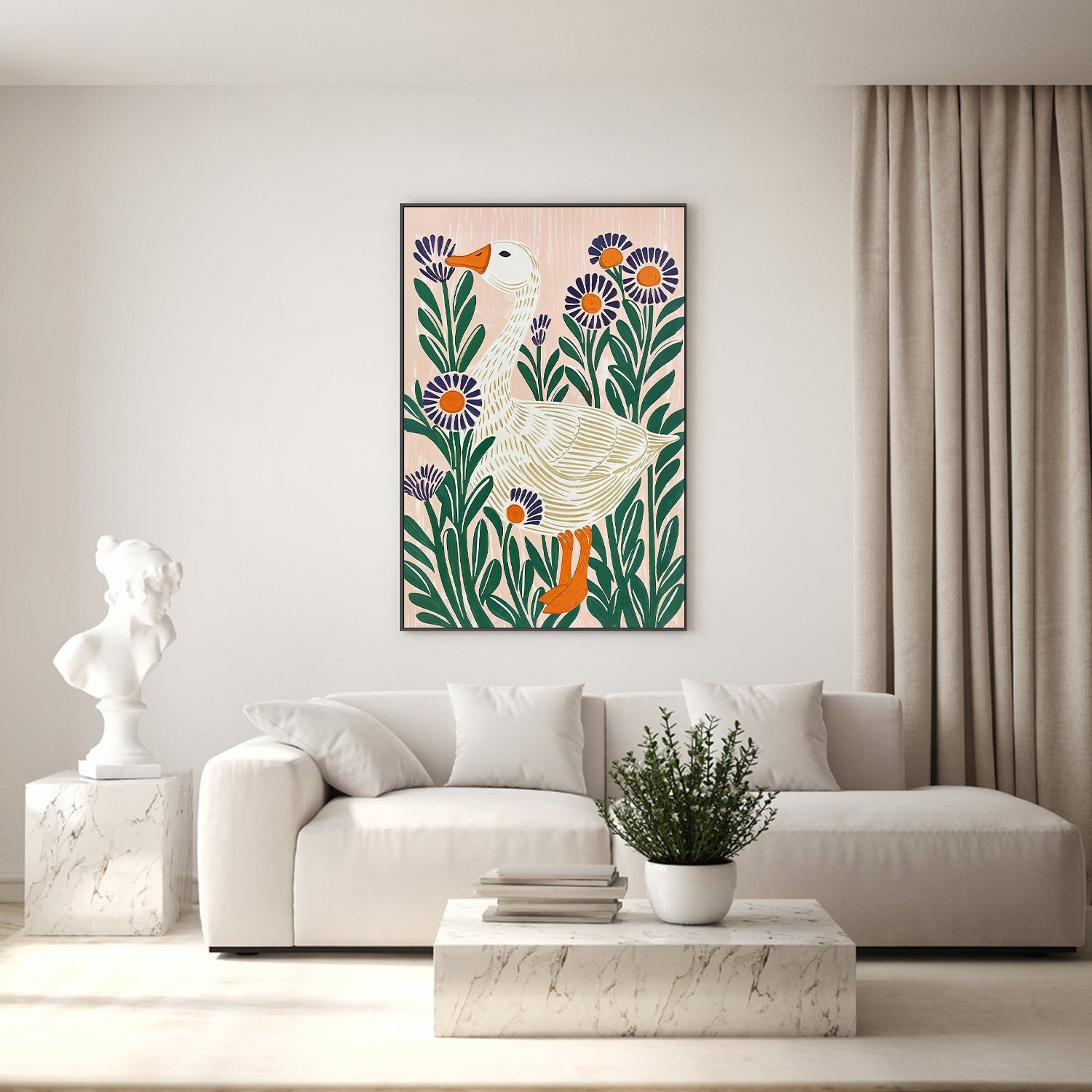 wall-art-print-canvas-poster-framed-Goose , By Lady Hana-3