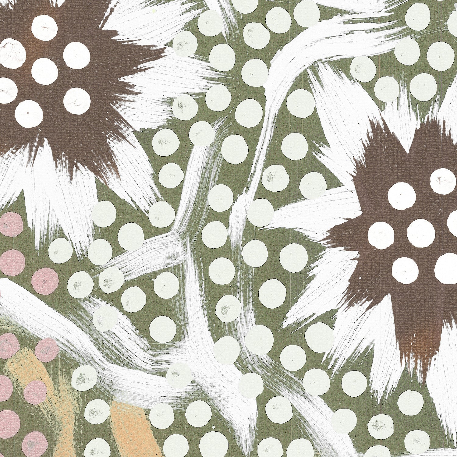 wall-art-print-canvas-poster-framed-Grandmothers Country, Green and Peach Pastel Colour , By Azeza Possum-8