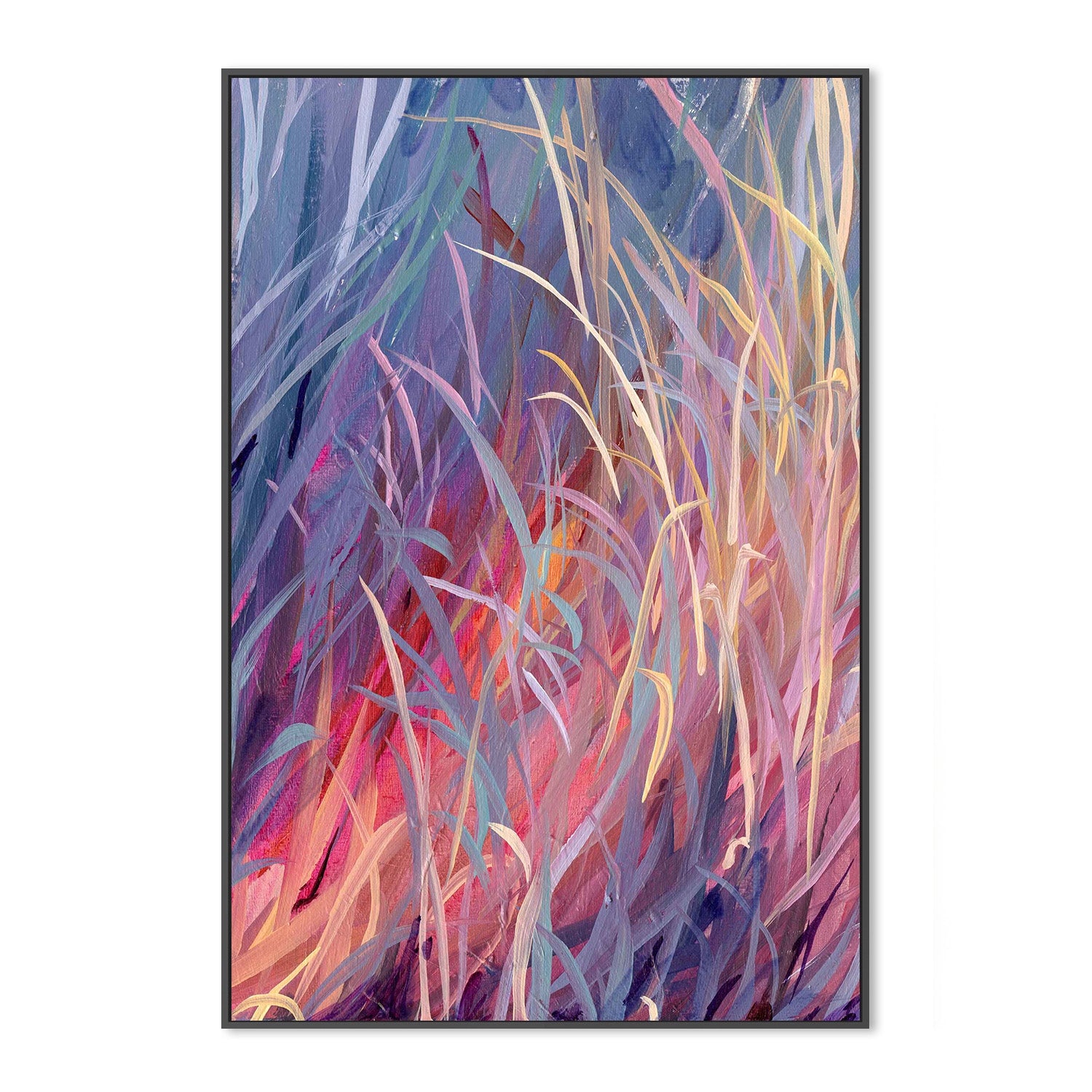 wall-art-print-canvas-poster-framed-Grassy Magenta-3