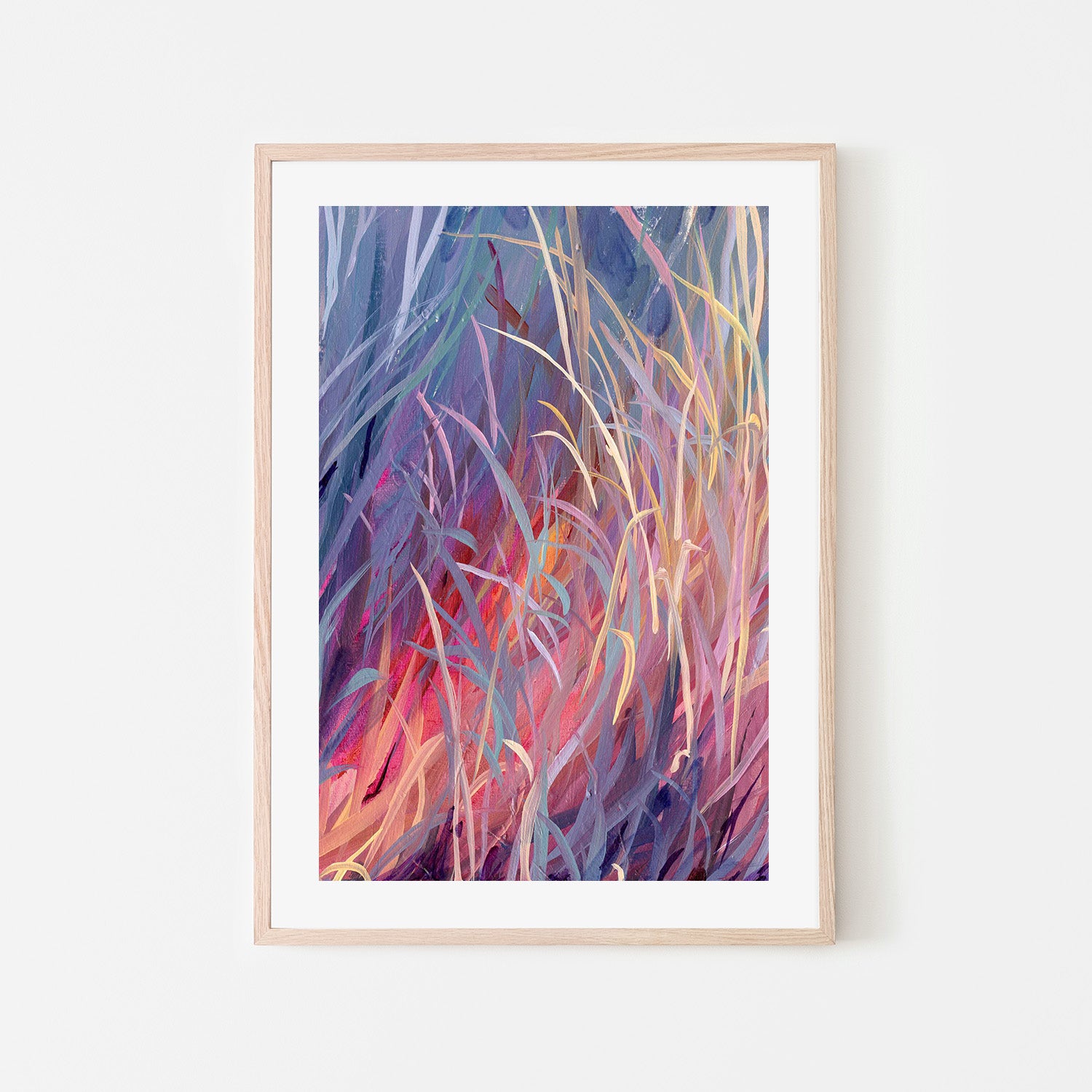 wall-art-print-canvas-poster-framed-Grassy Magenta-6